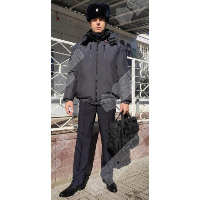 Форменная Куртка зимняя полиции нового образца  777 приказ  МВД тёмно-синяя